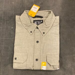 Loose Fit Midweight Chambray Short- Sleeve Shirt